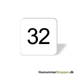 Husnummer skilte 8x8 cm, hvide