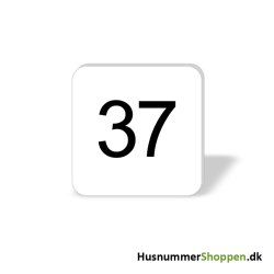 Husnummer skilte 8x8 cm, hvide