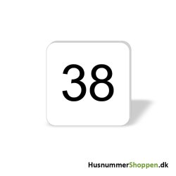 Husnummer skilte 8x8 cm, hvide