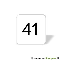 Husnummer skilte 8x8 cm, hvide