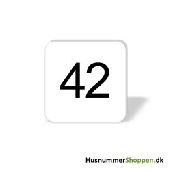 Husnummer skilte 8x8 cm, hvide