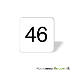 Husnummer skilte 8x8 cm, hvide