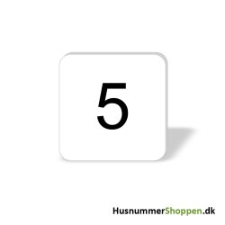 Husnummer skilte 8x8 cm, hvide
