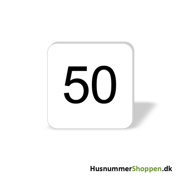 Husnummer skilte 8x8 cm, hvide