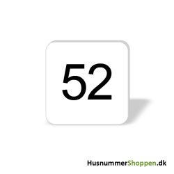 Husnummer skilte 8x8 cm, hvide