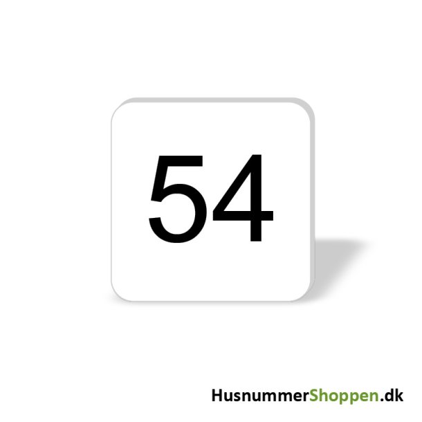 Husnummer skilte 8x8 cm, hvide