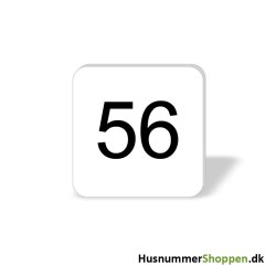 Husnummer skilte 8x8 cm, hvide