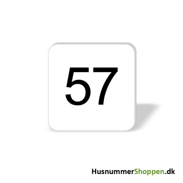 Husnummer skilte 8x8 cm, hvide