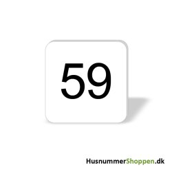 Husnummer skilte 8x8 cm, hvide