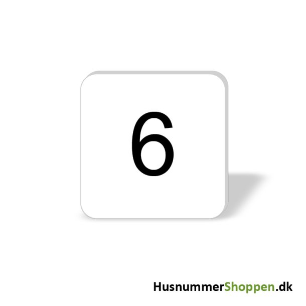 Husnummer skilte 8x8 cm, hvide