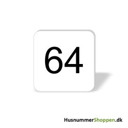 Husnummer skilte 8x8 cm, hvide