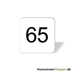Husnummer skilte 8x8 cm, hvide