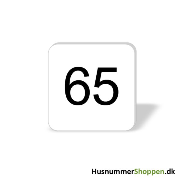 Husnummer skilte 8x8 cm, hvide