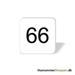 Husnummer skilte 8x8 cm, hvide
