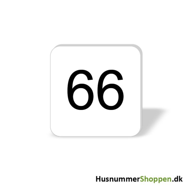Husnummer skilte 8x8 cm, hvide