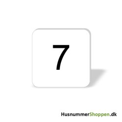 Husnummer skilte 8x8 cm, hvide