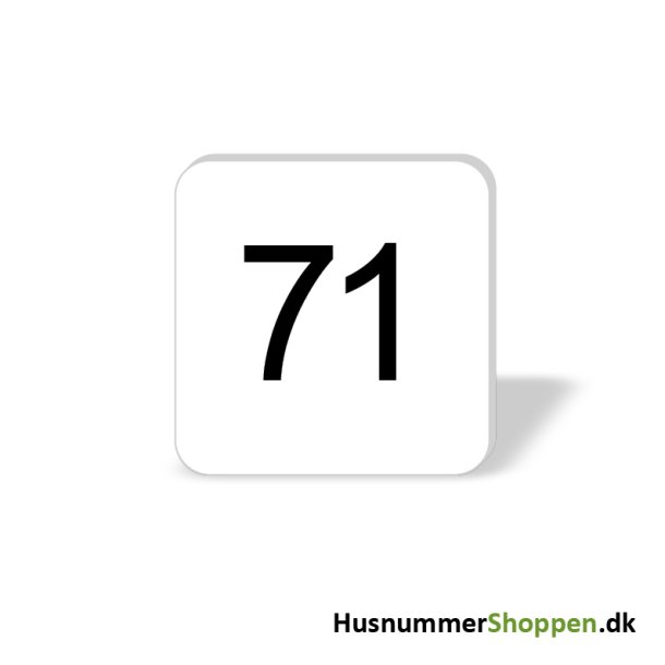 Husnummer skilte 8x8 cm, hvide