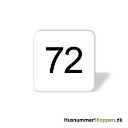 Husnummer skilte 8x8 cm, hvide
