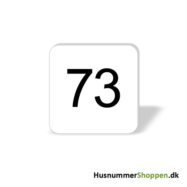 Husnummer skilte 8x8 cm, hvide