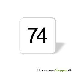 Husnummer skilte 8x8 cm, hvide