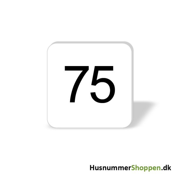 Husnummer skilte 8x8 cm, hvide