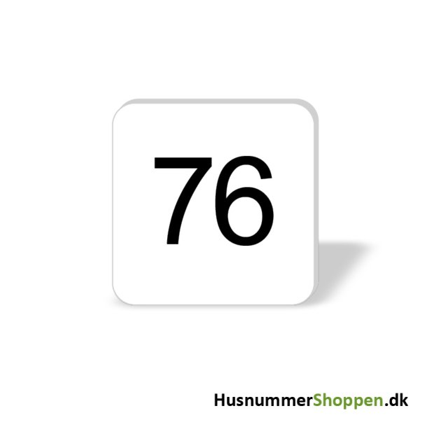 Husnummer skilte 8x8 cm, hvide