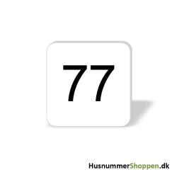 Husnummer skilte 8x8 cm, hvide