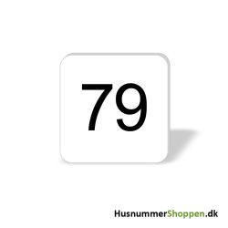 Husnummer skilte 8x8 cm, hvide