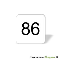Husnummer skilte 8x8 cm, hvide