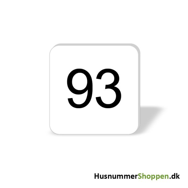 Husnummer skilte 8x8 cm, hvide