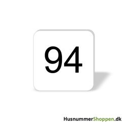 Husnummer skilte 8x8 cm, hvide