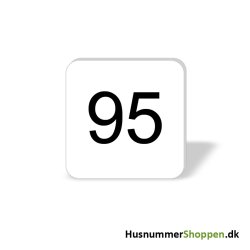 Husnummer skilte 8x8 cm, hvide