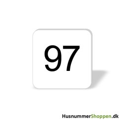 Husnummer skilte 8x8 cm, hvide