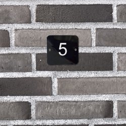 Husnummer skilte 8x8 cm, sorte