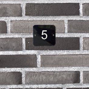 Husnummer skilte 8x8 cm, sorte