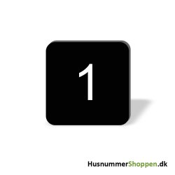 Husnummer skilte 8x8 cm, sorte
