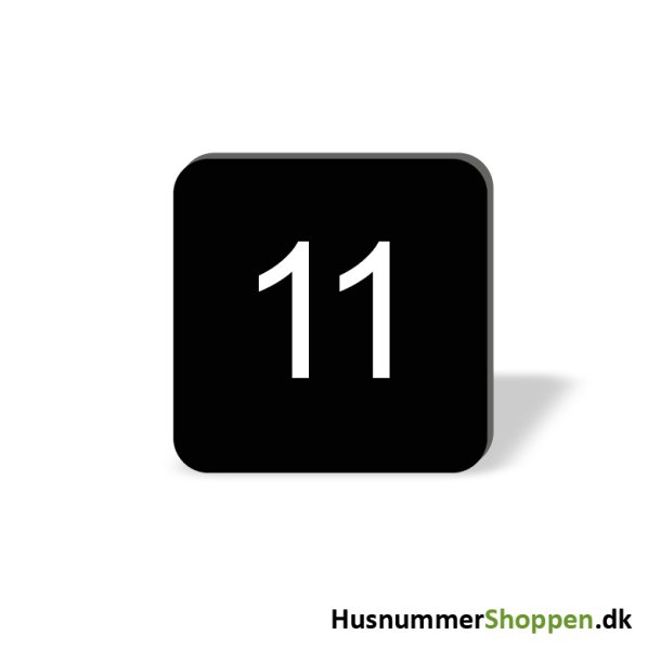 Husnummer skilte 8x8 cm, sorte