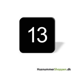 Husnummer skilte 8x8 cm, sorte