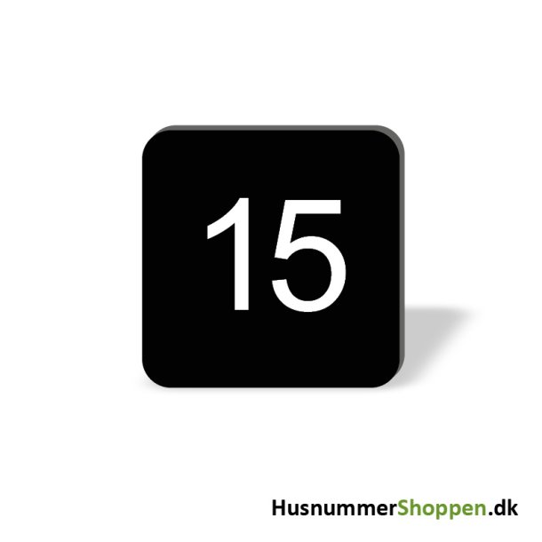 Husnummer skilte 8x8 cm, sorte