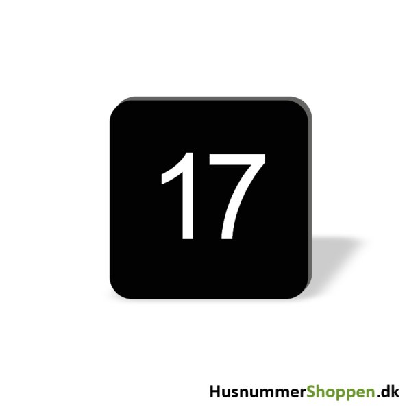 Husnummer skilte 8x8 cm, sorte