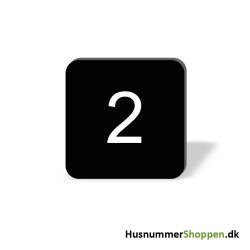 Husnummer skilte 8x8 cm, sorte