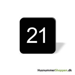 Husnummer skilte 8x8 cm, sorte