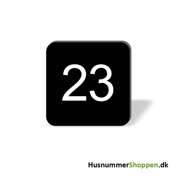 Husnummer skilte 8x8 cm, sorte