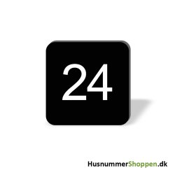 Husnummer skilte 8x8 cm, sorte