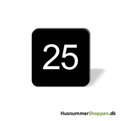 Husnummer skilte 8x8 cm, sorte