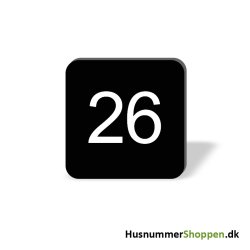 Husnummer skilte 8x8 cm, sorte