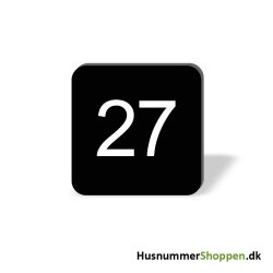 Husnummer skilte 8x8 cm, sorte