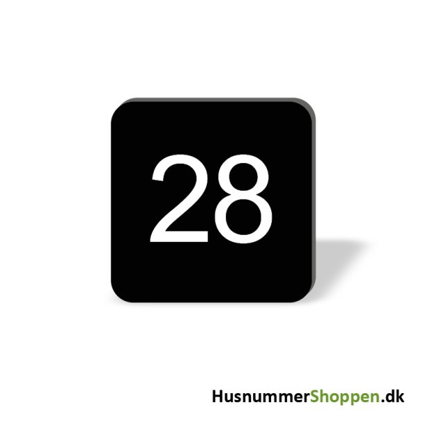 Husnummer skilte 8x8 cm, sorte