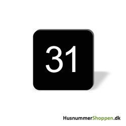 Husnummer skilte 8x8 cm, sorte
