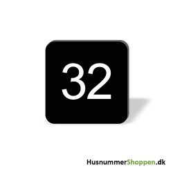 Husnummer skilte 8x8 cm, sorte